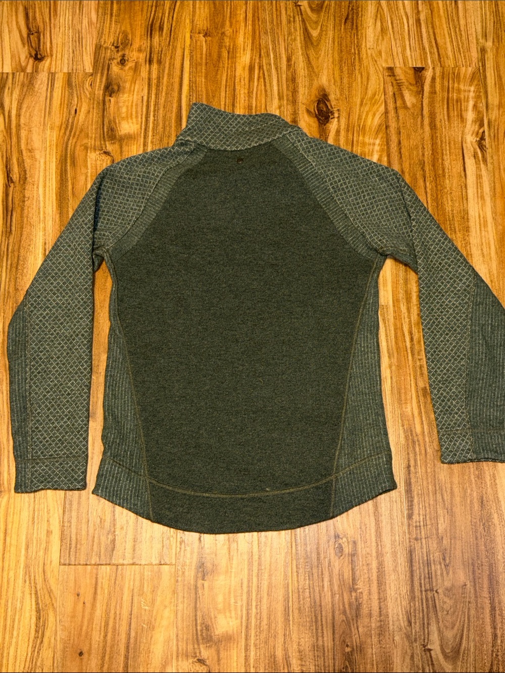 Prana women medium Brandie sweater pullover Olive Green gray wool blend knit - Picture 6 of 7
